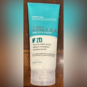 seed+clay Probiotics Technology Cleansing Facial Scrub Apricot & Yogurt NEW